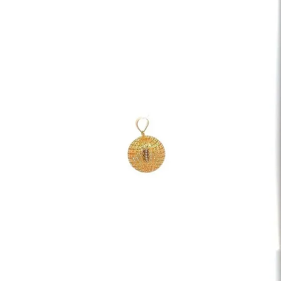 18K Gold Pendant Charm Money Lucky Coin 1.11 grams